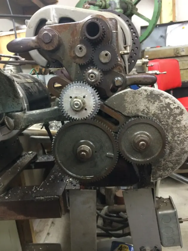 Manual South Bend 9A Metric Change Gear Assembly Angle 3